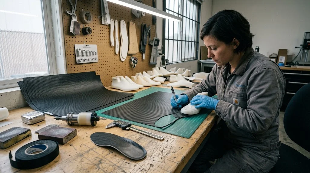 Carbon Fiber Plate with Morton's Extension: Metatarsal Support in Footwear