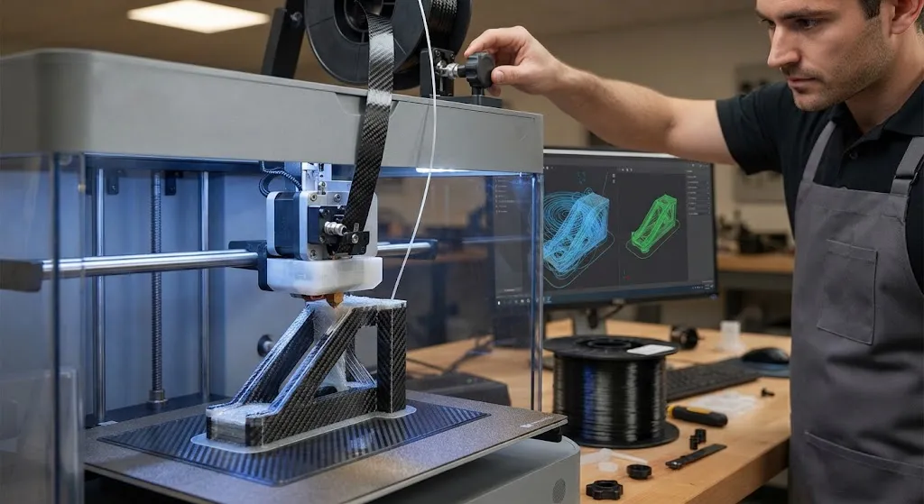 3D Printing with Continuous Carbon Fiber: FDM/FFF Process Parameters and Mechanical Properties