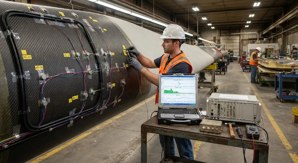 Acoustic Emission Monitoring for Wind Blade Health: Sensor Networks and Damage Progression Data