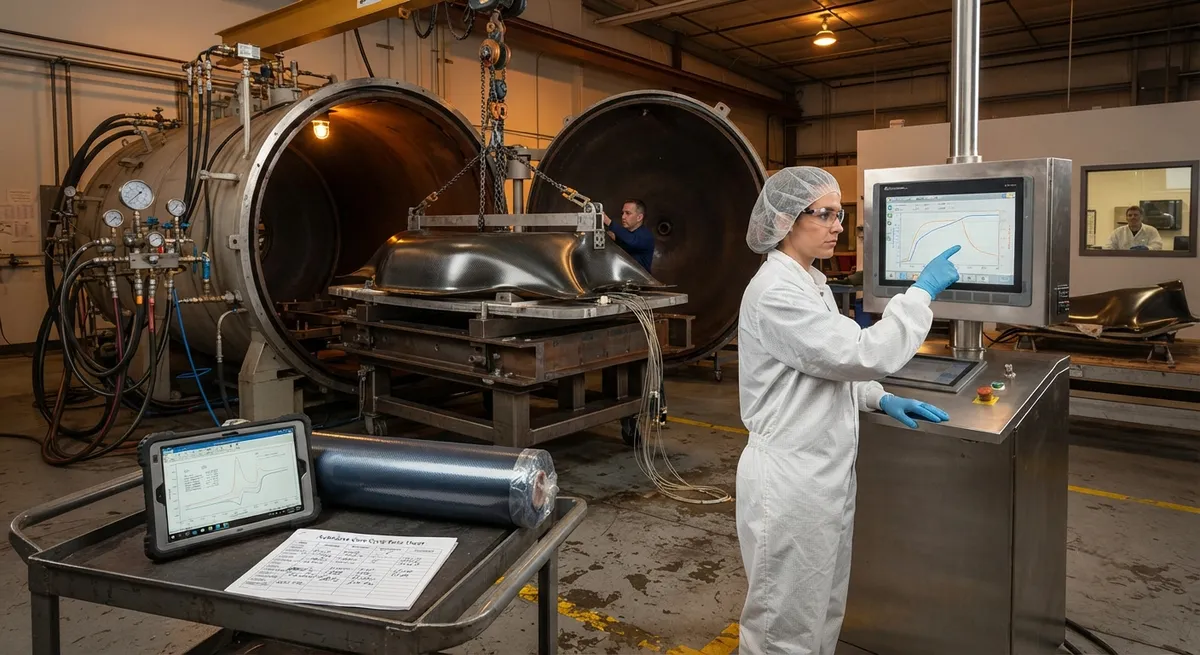Autoclave Cure Cycle Optimization for Carbon Fiber Parts: Dwell Stages, Ramp Rates, and Pressure Scheduling