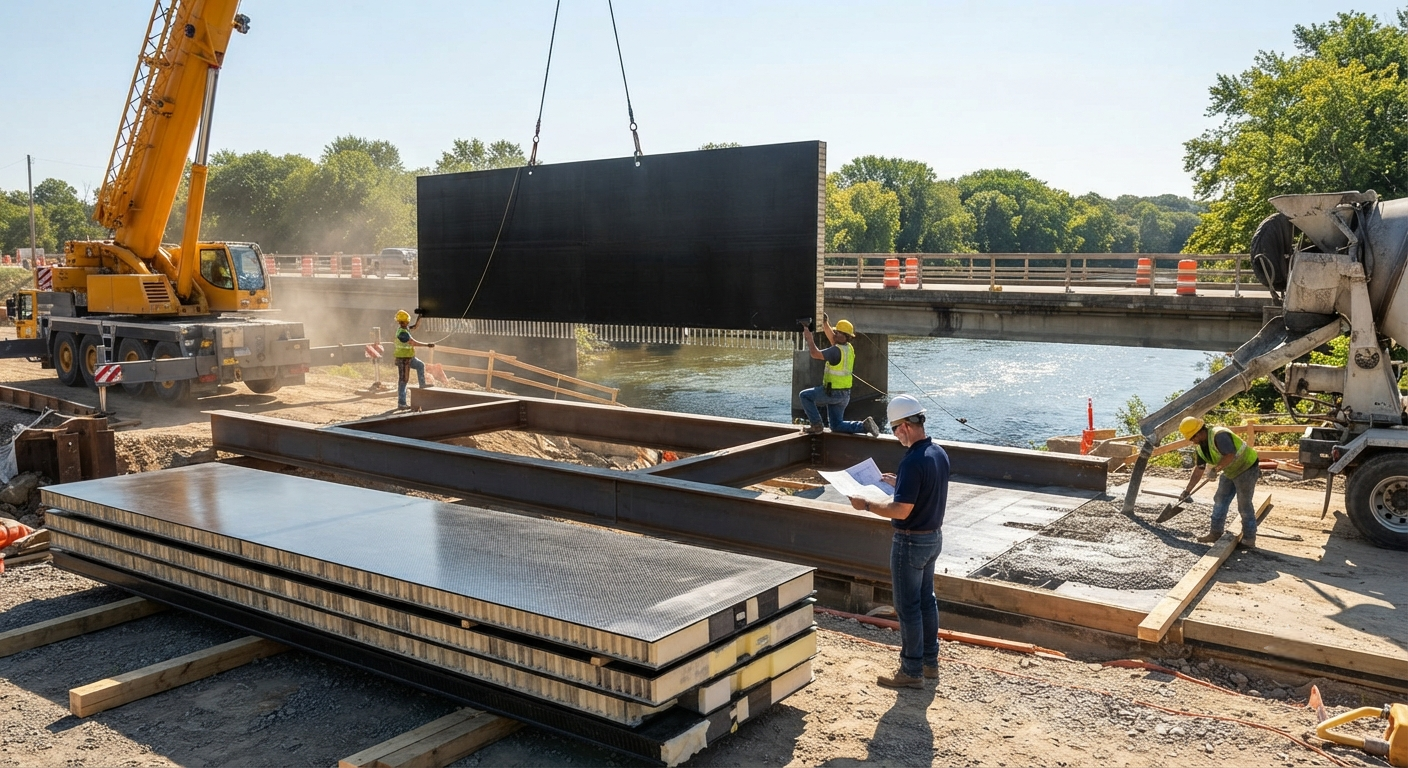 Carbon Fiber Composite Bridge Decks: Pedestrian, Vehicular, and Movable Span Applications
