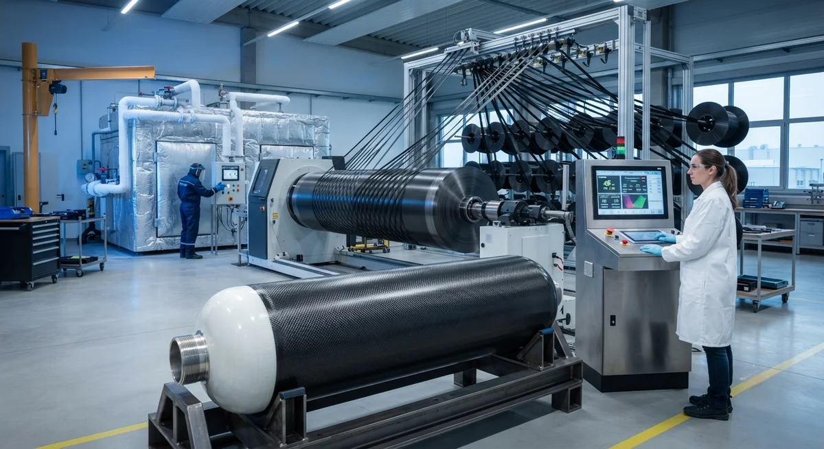 Type IV Cryogenic Hydrogen Tank Manufacturing: Carbon Fiber Winding Parameters for −253°C Service