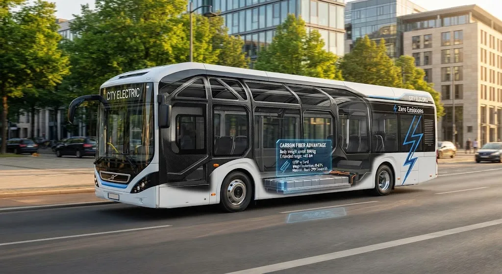 Carbon Fiber Composite Bodywork for Electric Buses: Lightweighting for Extended Range