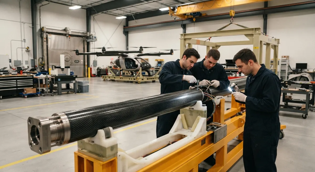 Carbon Fiber Boom Arms for eVTOL Aircraft: Crash Energy Absorption and Motor Mount Integration for Urban Air Mobility