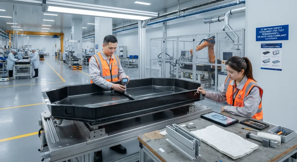 Carbon Fiber EV Battery Enclosures: Thermal Runaway Containment, Fire Protection, and Crash Performance