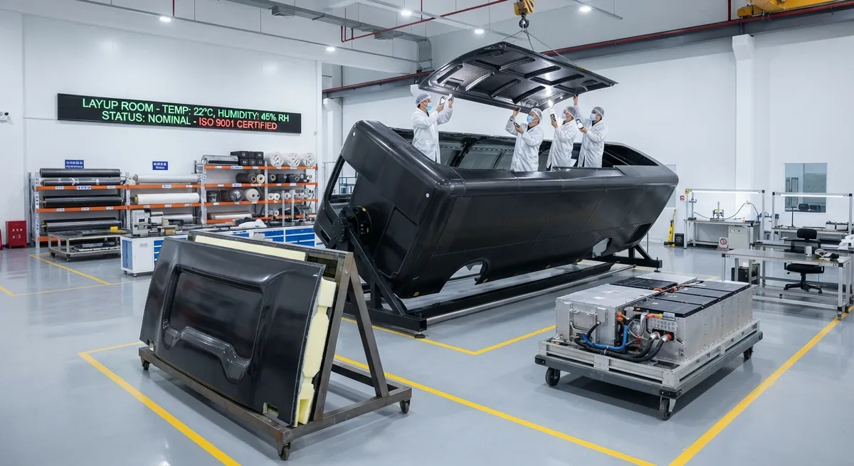 Carbon Fiber Electric Bus Body Structures: Weight Reduction and Battery Range Improvement for Public Transit