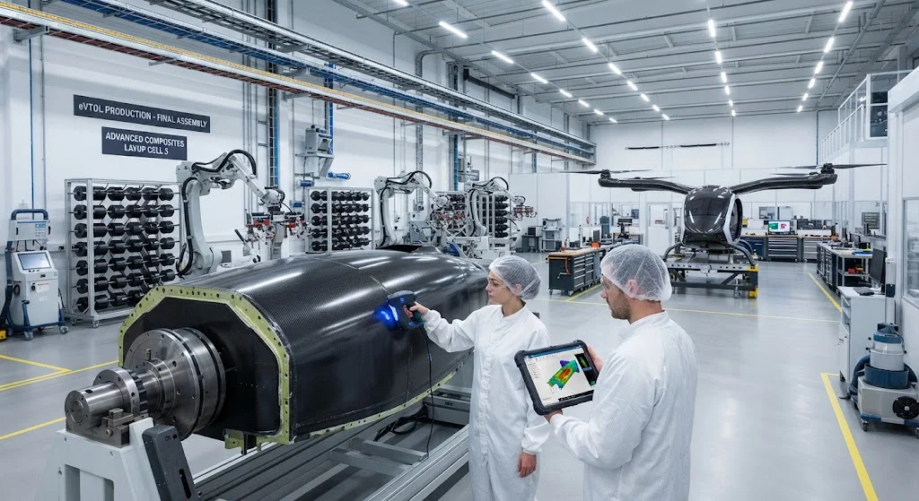 eVTOL Production Ramp Risk: Unproven Volume Timelines and Material Supply Chain Readiness