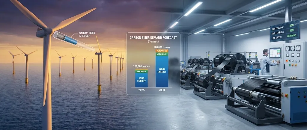 Global Carbon Fiber Demand Forecast 2030: 159,000+ Tonnes for Wind Energy Alone