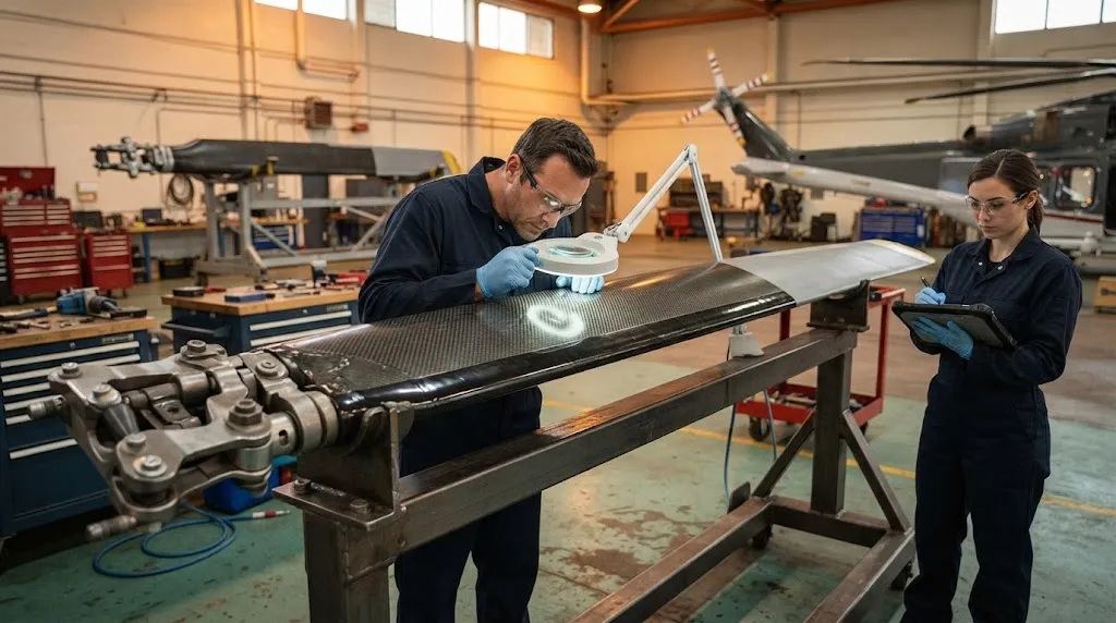 Composite Helicopter Rotor Blades: Spar Torsion Design, Erosion Protection and Fatigue Certification