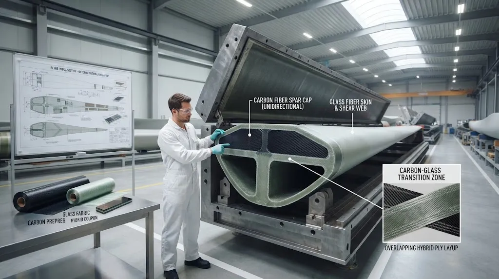 cf-hybrid-carbon-glass-blade-design