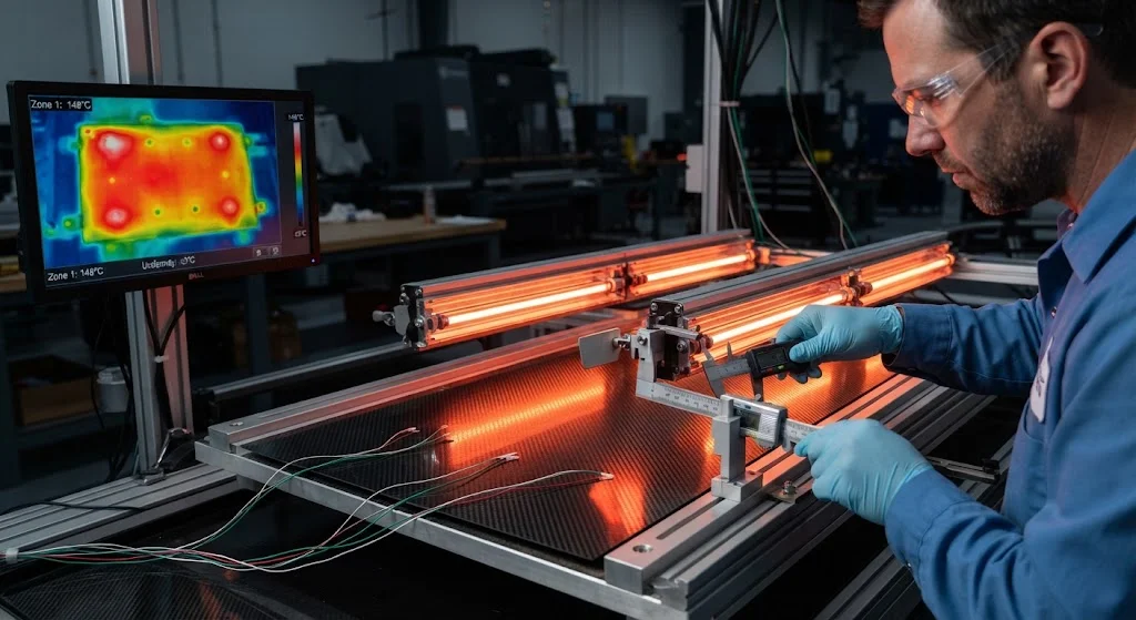 Infrared Heating for Carbon Fiber Cure: Energy Efficiency and Cycle Time Reduction