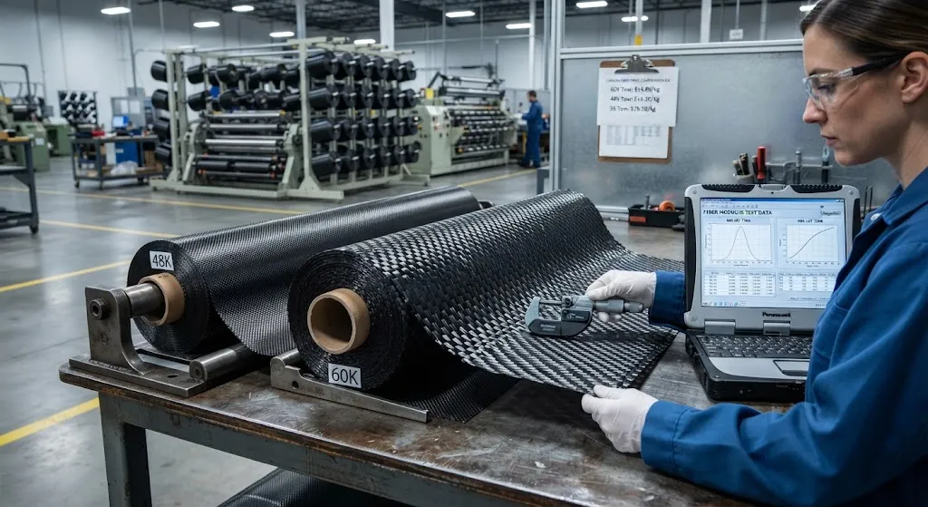 Large-Tow Carbon Fiber Cost Analysis: 48K vs 60K Price-Performance Comparison