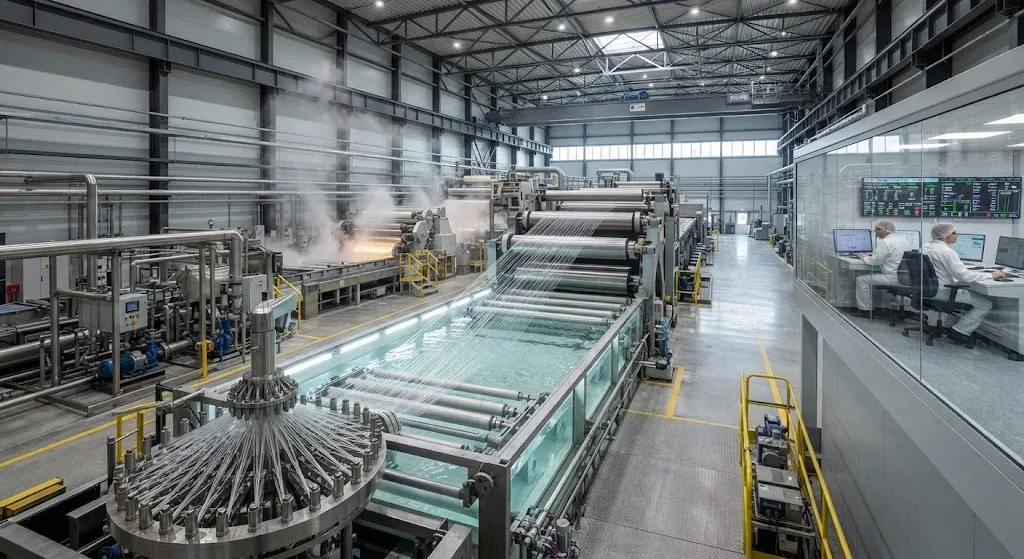 Large-Tow Carbon Fiber Wet Spinning: Process Optimization for 48K/60K Production Efficiency