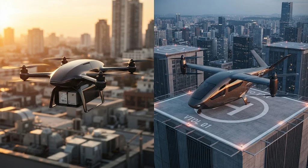 Carbon Fiber Structures for Low-Altitude Economy: UAV Airframes and eVTOL Components