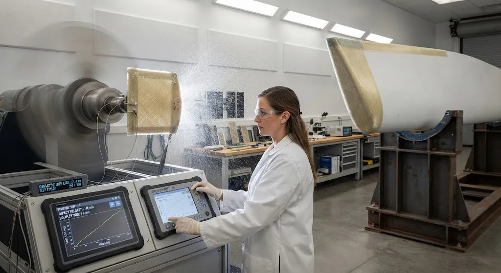 NFRTP Blade Leading Edge Protection: Natural Fiber Recycled Thermoplastic Composites