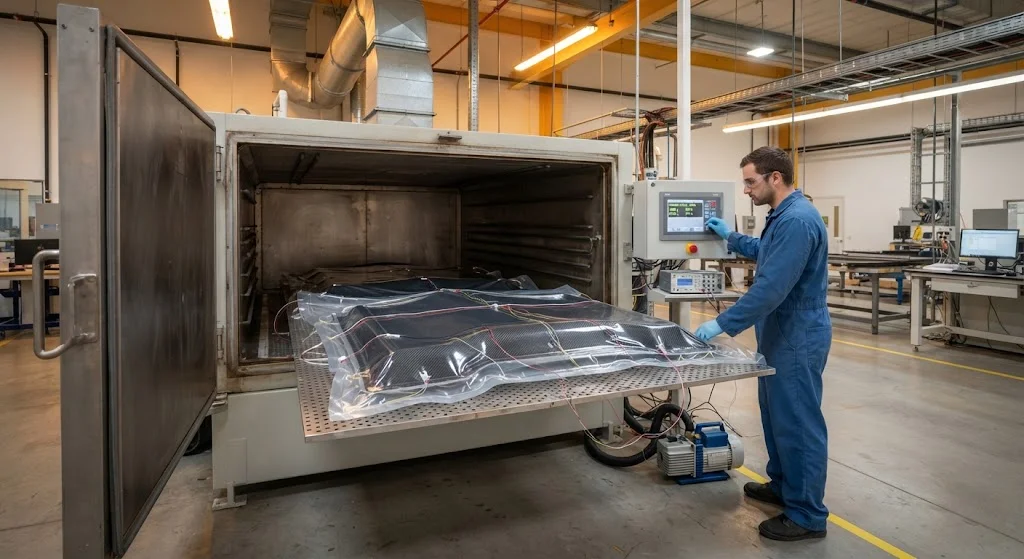 Out-of-Autoclave Carbon Fiber Processing: OoA Certification and Aerospace Qualification