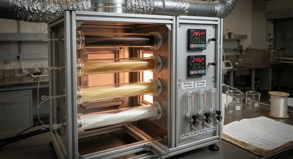Polyacrylonitrile Oxidation Process: Stabilization Kinetics and Temperature Control for Carbon Fiber Production