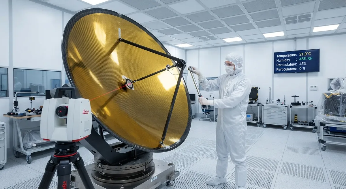 碳纤维卫星天线反射器：表面精度、热稳定性与网状替代方案