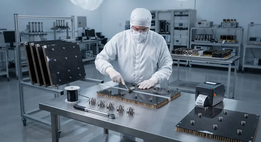 Low-CTE CFRP Cellular Core Panels: Modular Structures for Small Satellite Mass Production