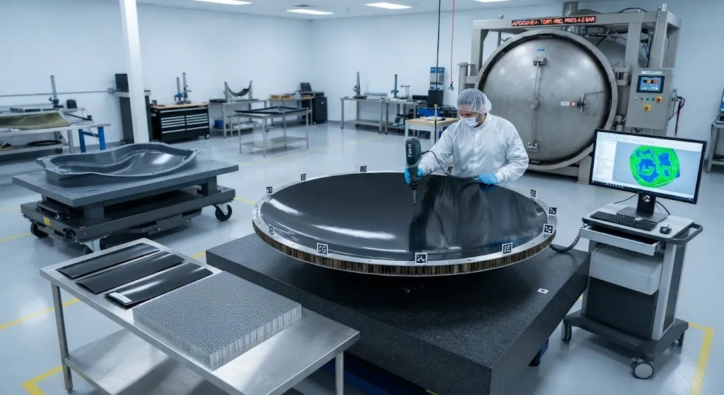 Carbon Fiber Satellite Reflectors and Antennas: Precision Geometry and Thermal Stability