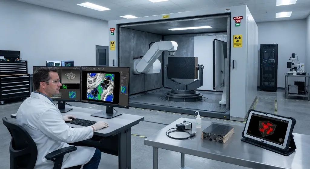 X-Ray CT Inspection of Thick Composite Laminates: Void Detection and 3D Quality Data