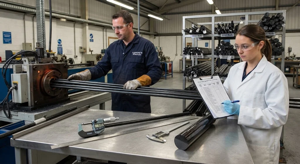 Pultruded Carbon Fibre Rods: Cross-Sectional Properties and Standard Sizes
