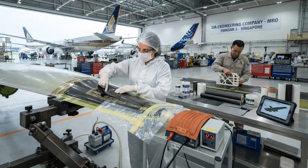 Сингапур как хаб композитного MRO: сертификация ремонта, региональные авиационные услуги и аддитивная оснастка